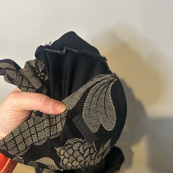 Susan Graver Blazer Jacket Size Small Black Brown Jacquard Bohemian 90s Career - Picture 8 of 8